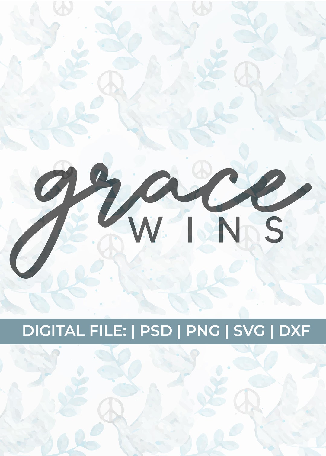 Grace Wins Svg Grace Svg. Christian Svg Faith Svg Prayer - Etsy Ireland