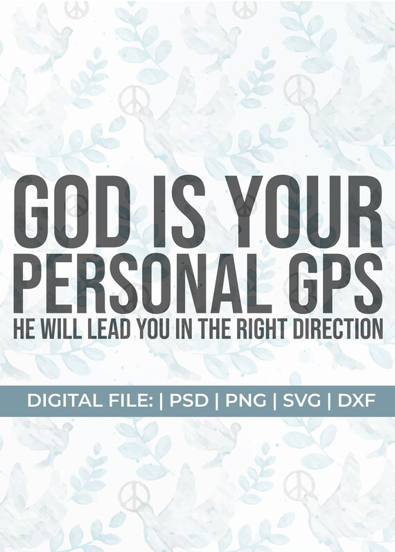 Svg Motivational Svg God is Your Personal Gps Svg - Etsy