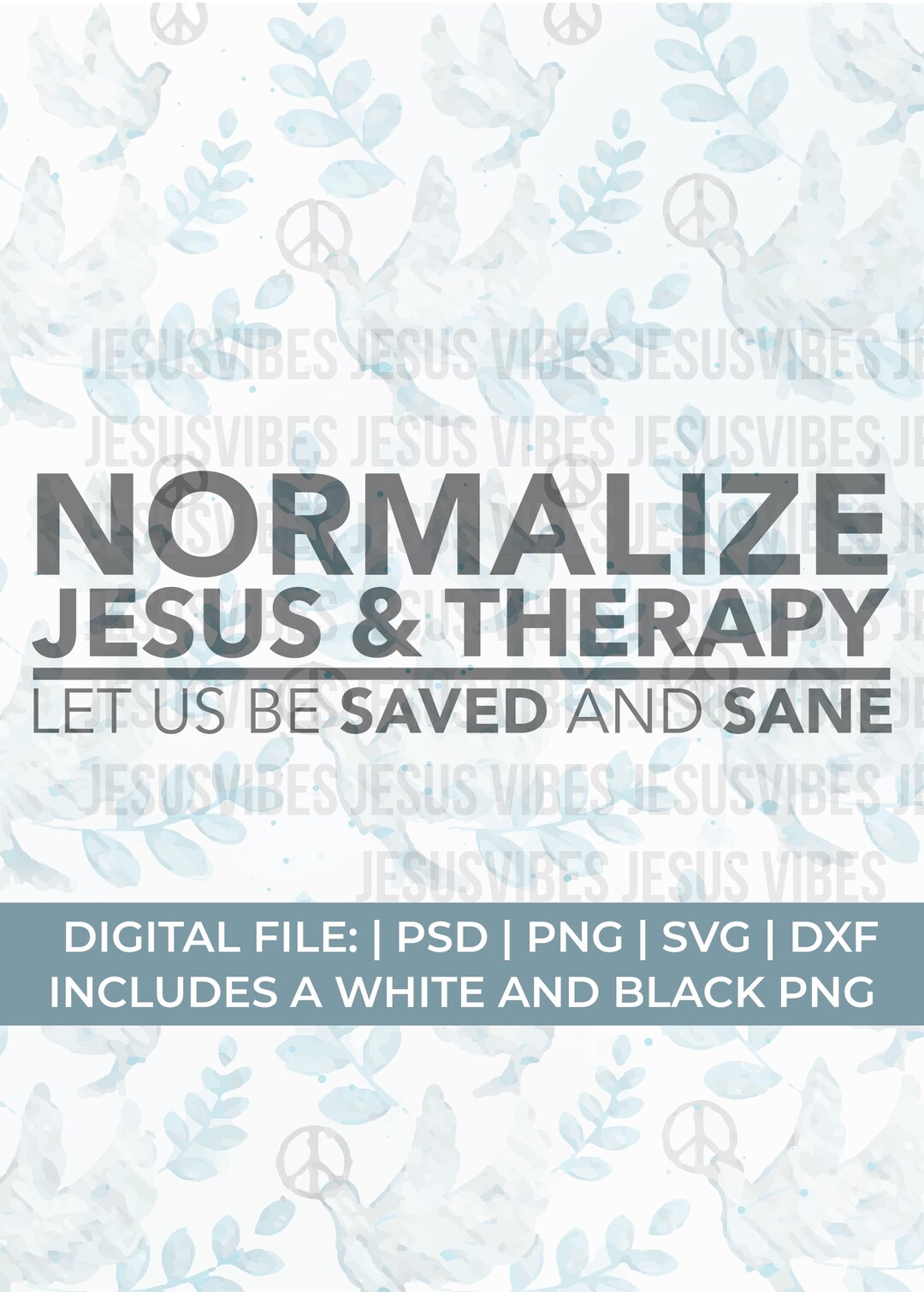 Normalize Jesus and Therapy Svg Cricut Silhouette, Christian Therapy ...