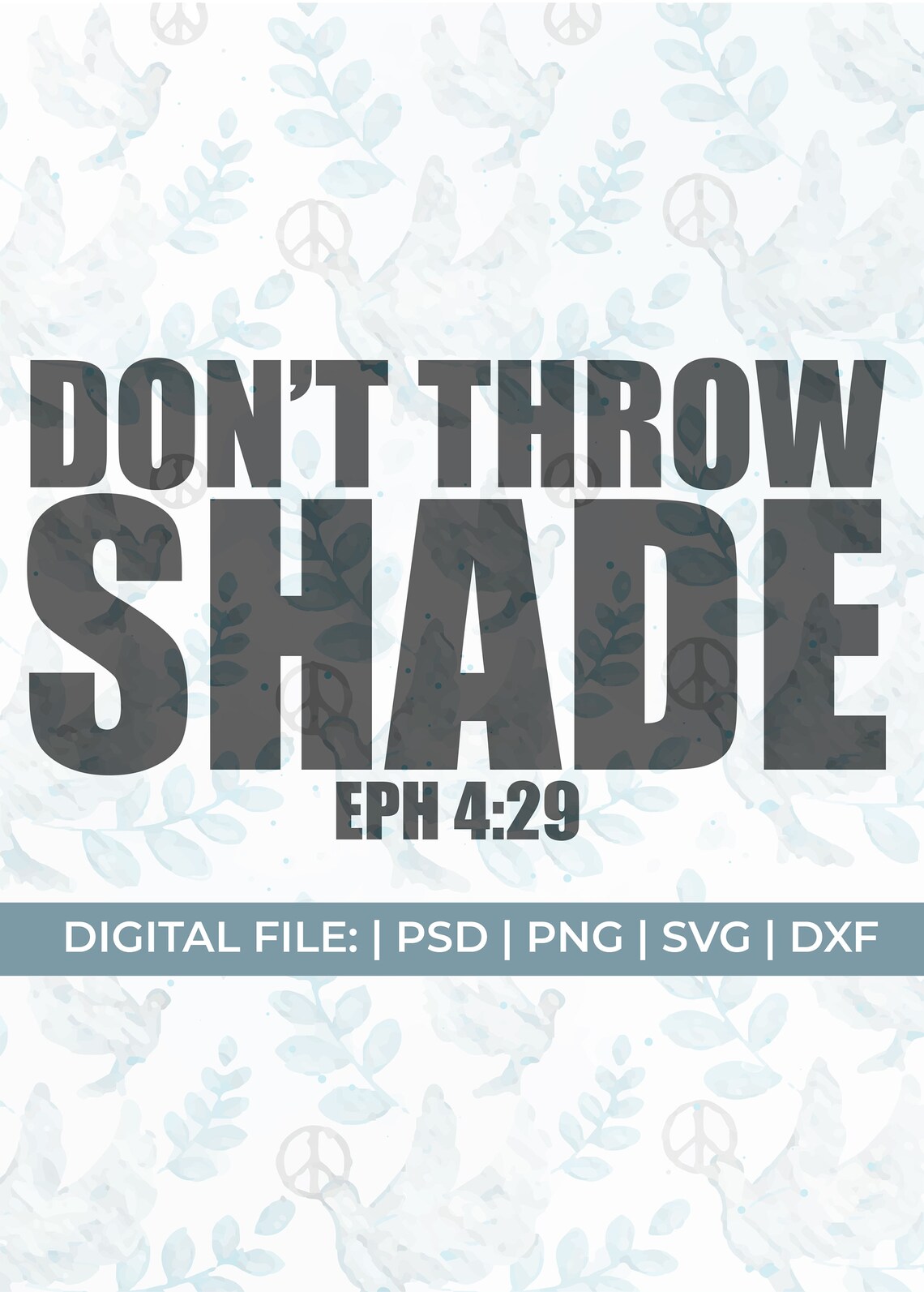Don't Throw Shade Svg Funny Christian Svg Scripture Svg Etsy