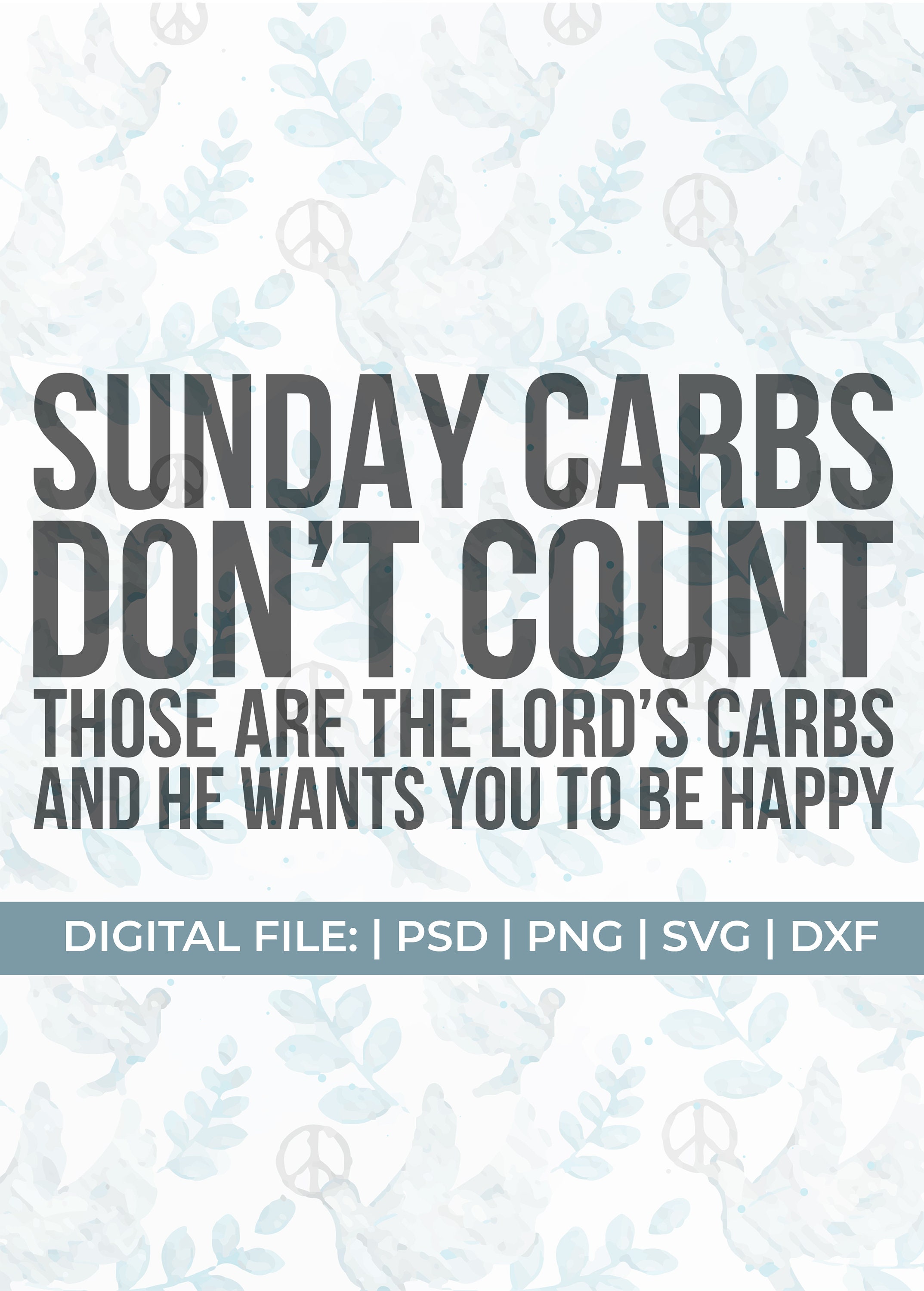 Sunday Carbs Svg Funny Christian Svg Don't Count Svg - Etsy Norway Sunday Carbs Svg Funny Christian Svg Don't Count Svg - Etsy Norway