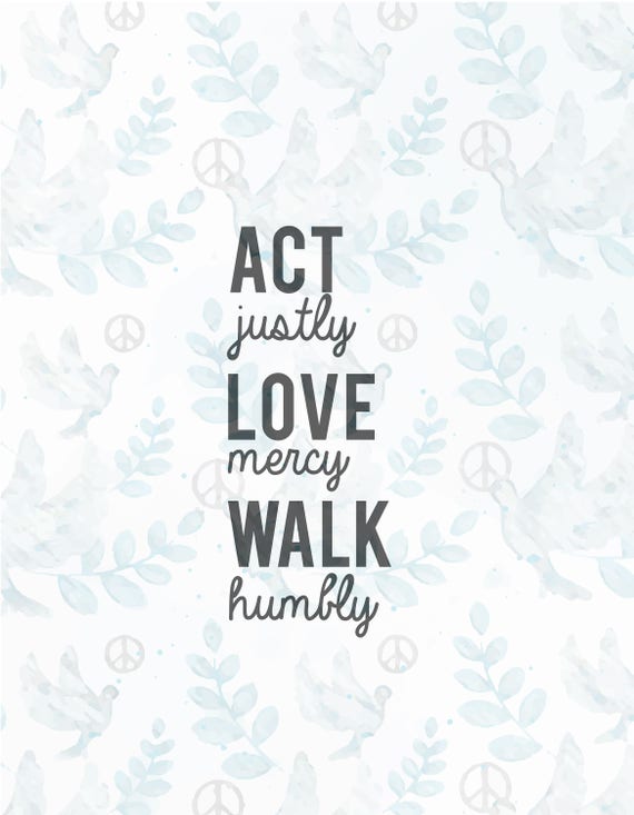 Act Justly Love Mercy Walk Humbly Svg Filejesus Svgfaith Etsy