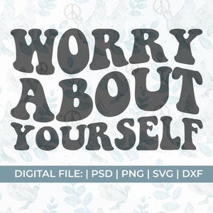 preocupe-se com você mesmo svg, sarcasmo svg, sarcástico svg, ofender svg, ditado engraçado svg, rude svg, karma svg, texto ondulado svg, letras onduladas svg