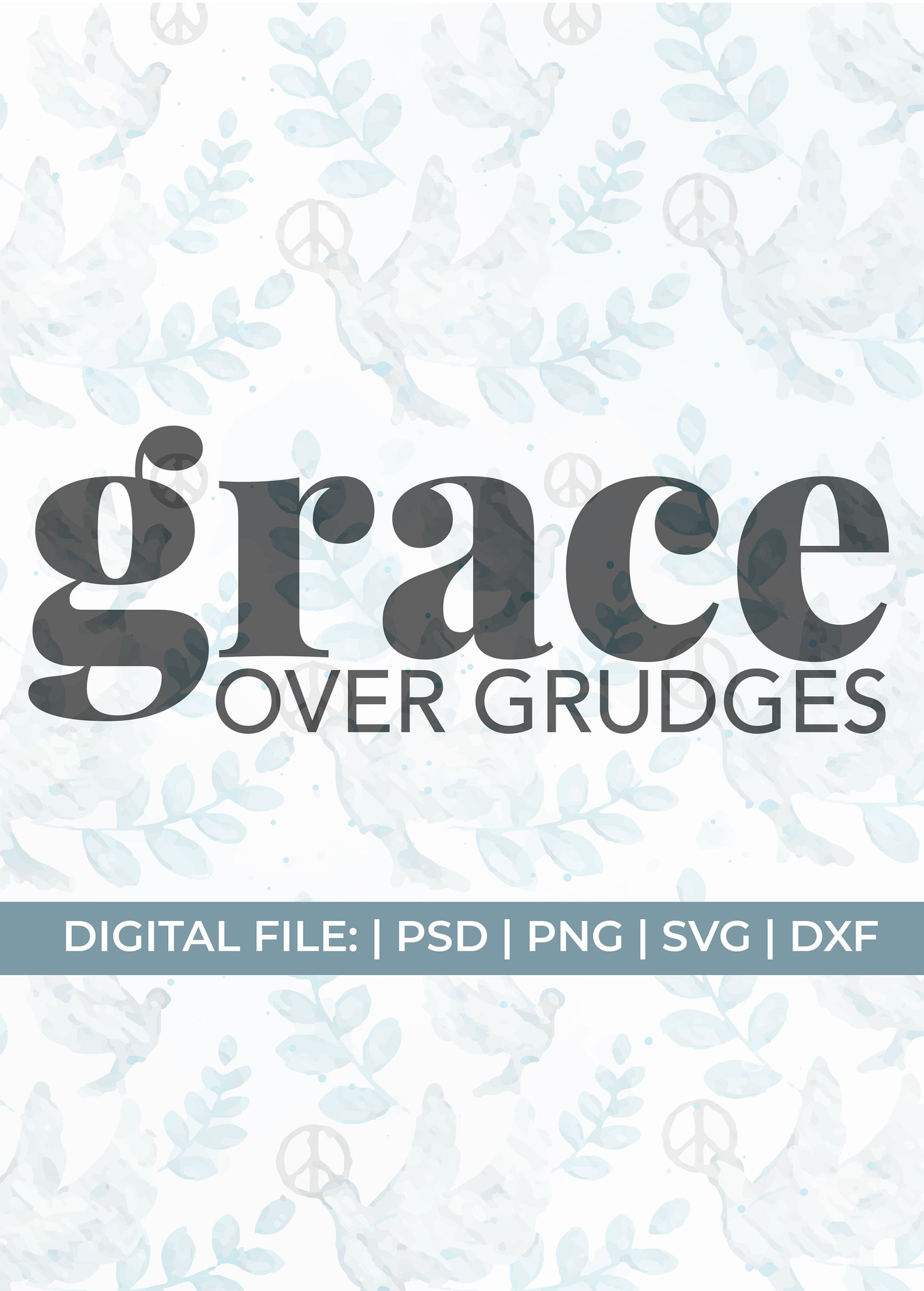 Grace Over Grudges Svgmental Health Svgself Love Etsy