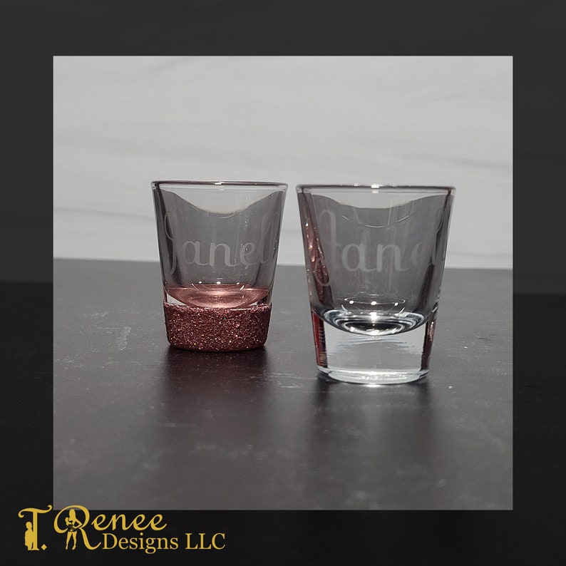 Etched Shot/Shooter Glass set of 4 Etsy