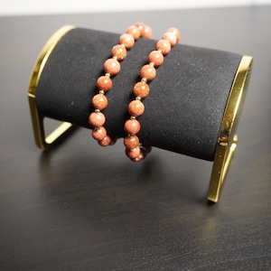 Bracelets chics maman et moi assortis en pierre d'or - Le cadeau parfait pour une mère et une fille
