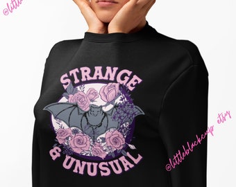 sudadera gótica, sudadera de halloween, sudadera gráfica, sudadera sin capucha, camisa de murciélago, sudadera adolescente, suéter emo, gótico pastel, murciélago