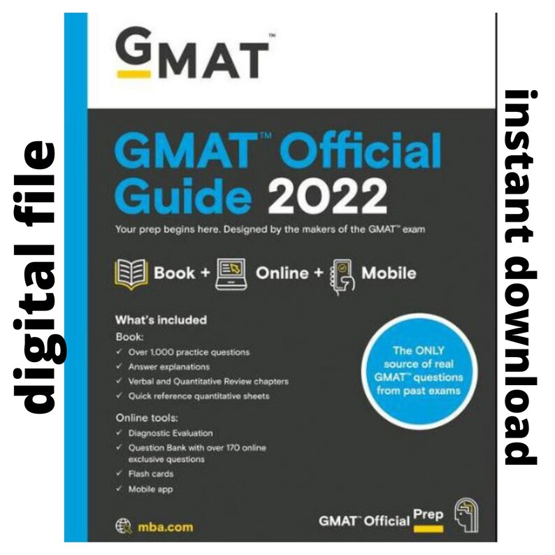 Gmat Official Guide 2022 Pdf Download Ebook Gmat Study Etsy
