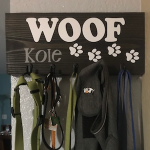 Dog leash hanger, dog leash hook, dog leash holder, leash hanger, leash hooks, leash holder, dog collar hook, custom leash hanger
