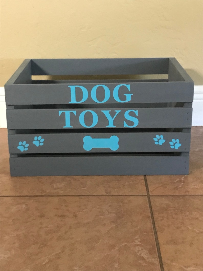 Dog toy box large dog toy box pet storage pet organization Etsy