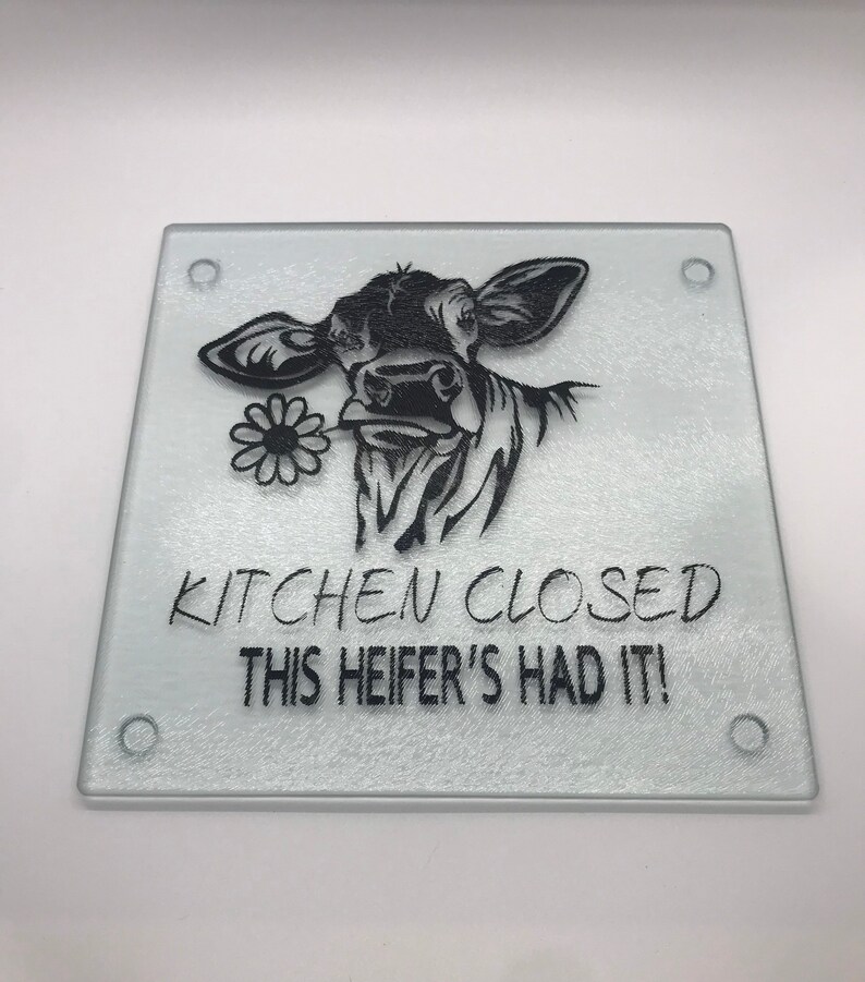 Glass Trivet Glass Cutting Board Kitchen Closed This Etsy