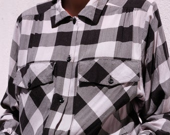 トップス 60s vintage check pattern shirt Vintage Long Sleeve Check Shirt Size XXL - Etsy