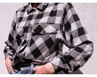 【supreme】初期 check shirt 90's SUPREME GINGHAM PLAID 4-POCKET BUTTON-UP SHIRT PURPLE WHITE