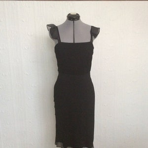 Early 2000 BCBG Maxazria Little black dress - silk chiffon - size 6