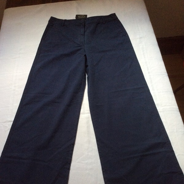 NWT (new with tags) J. Crew navy wide leg chinos, coton pants size 30T tall