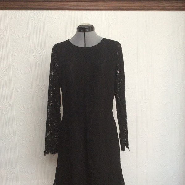 Black Lace Dress - Etsy