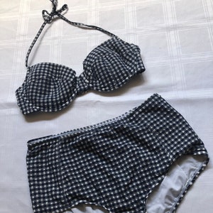 Vintage style - J. Crew new gingham bikini size M bottom and 34 D top