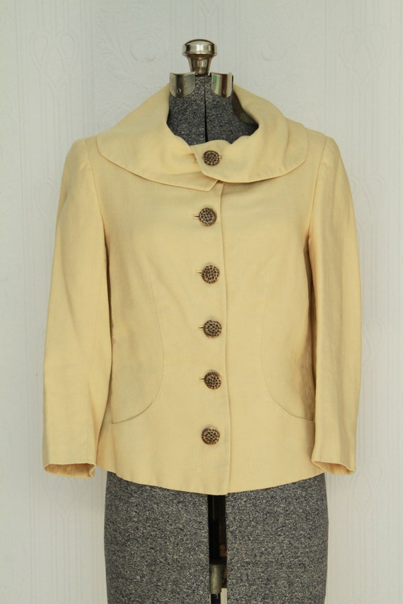 60's summer Jacques Heim linen jacket