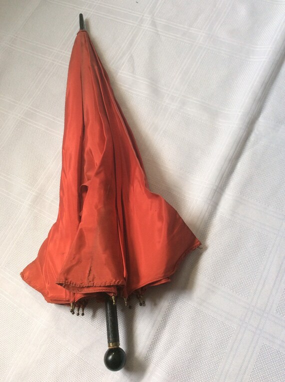 30's or 40's parasol, red, not perfect - image 3