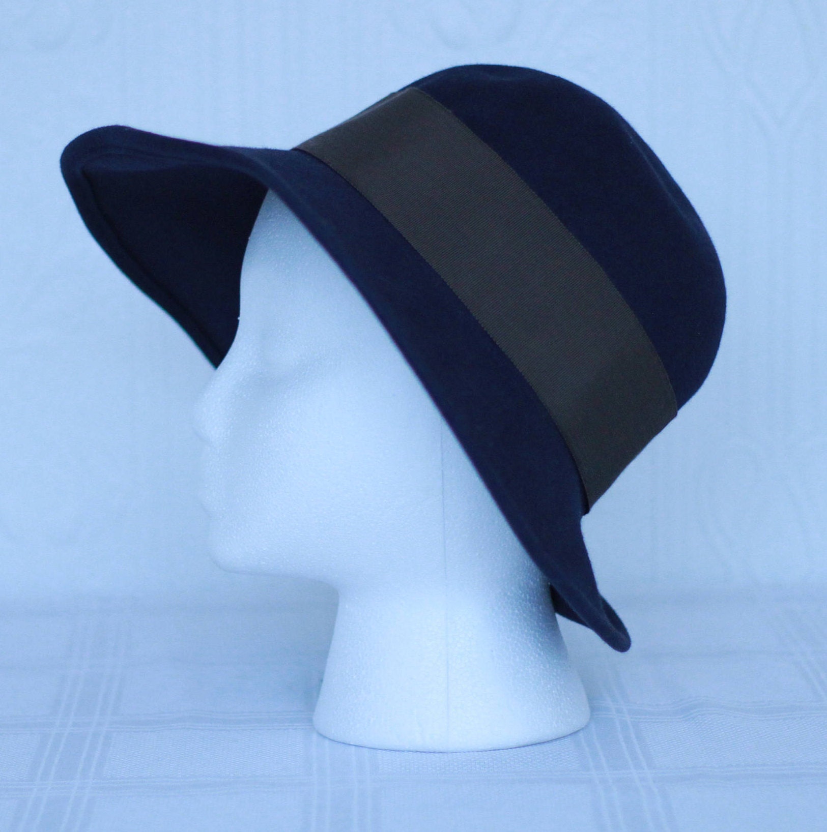 Navy Blue Frank Olive Designer Hat Frank Olive for Neiman-marcus 60 main image 2