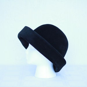 Magnificient Black Borsalino beaver fur felt image 2