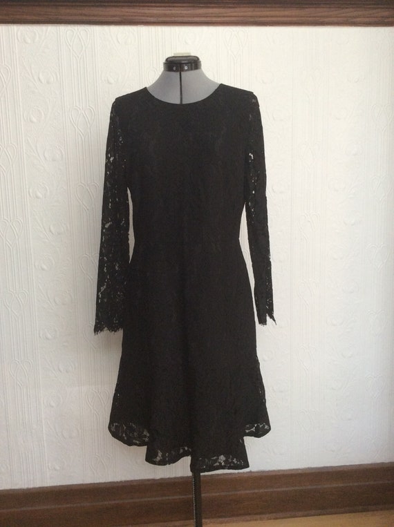 J. Crew black lace dress, like new, size 10 Tall - image 1