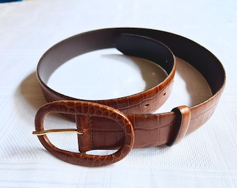 Cipriani Aligator Calfskin Red Belt Size 28 - Etsy UK display picture 1