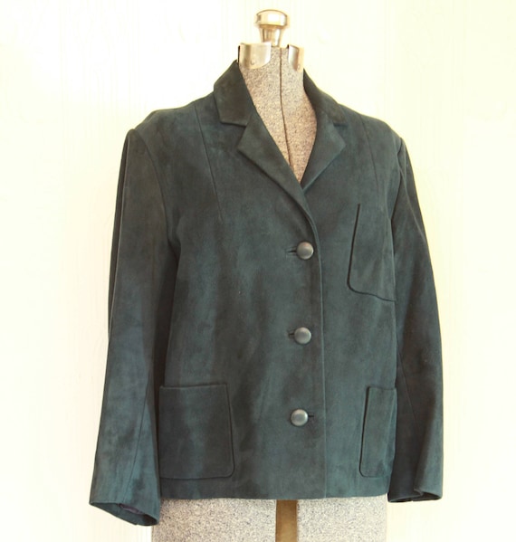 60's Blue suede jacket Small/Medium