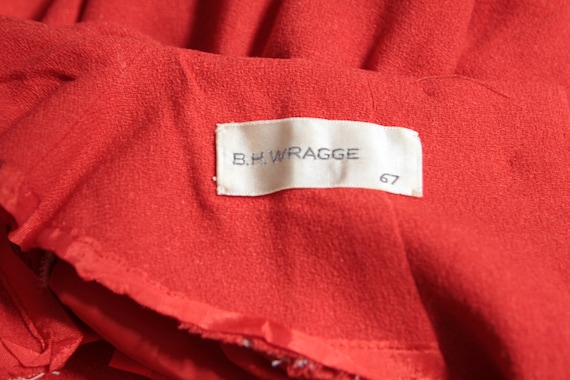 Fantastic 60's BH Wragge orange-red wool dress - image 4