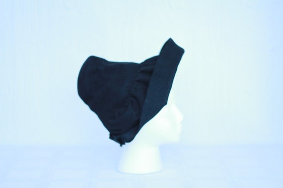 Late 1930's black felt hat - image 4