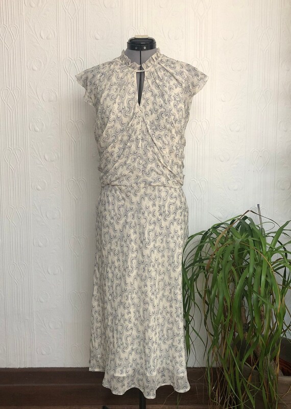 Early 2000 Laura Ashley silk dress with rushed top