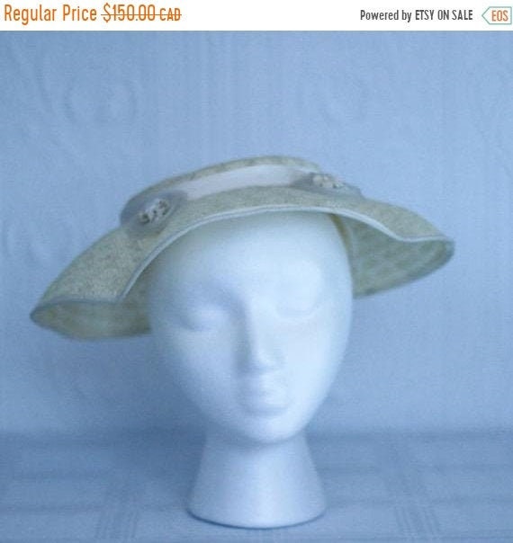 Fall sale - 40's or 50's straw hat