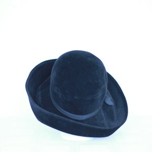 Magnificient Black Borsalino beaver fur felt image 3