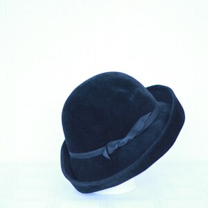 Magnificient Black Borsalino beaver fur felt image 4