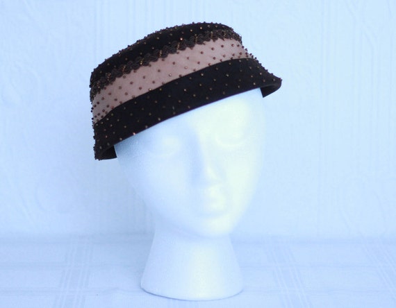 Schiaparelli 50's beaded hat