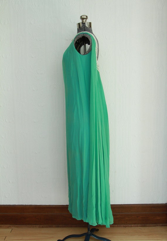 60's silk chiffon dress - image 6
