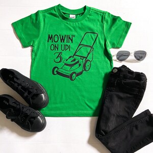 Lawn mower birthday Tee, Mowin on up, lawnmower bday, toddler lawnmower, boy tee, hipster kid, just like dad tee, lawn mower party