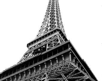 Las Vegas Eiffel Tower Black and White 8x12 Photo Print for Home, Kitchen, Office