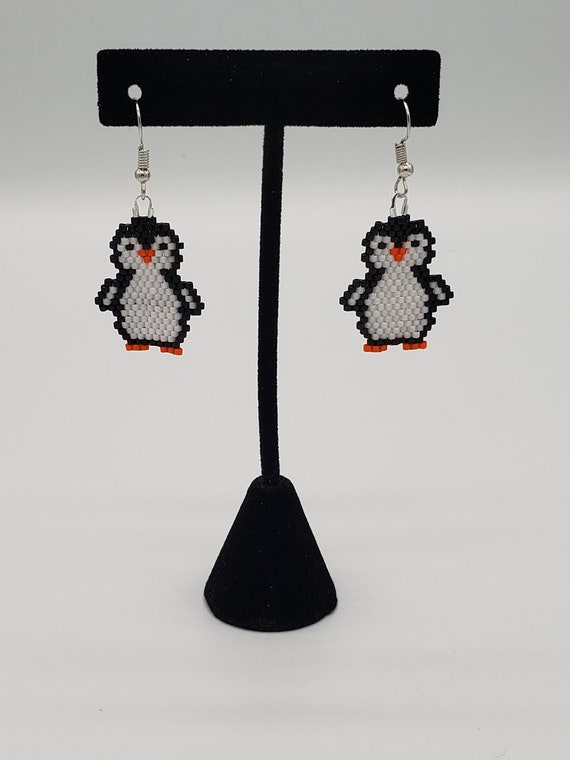 Beaded Animal Earrings Small Cute Bead Animals Penguin Earrings Panda Earrings Adorable Tiny Animal Jewelry Animal Lover Earrings Etsy