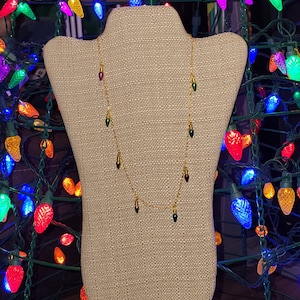 Christmas Lights Necklace 