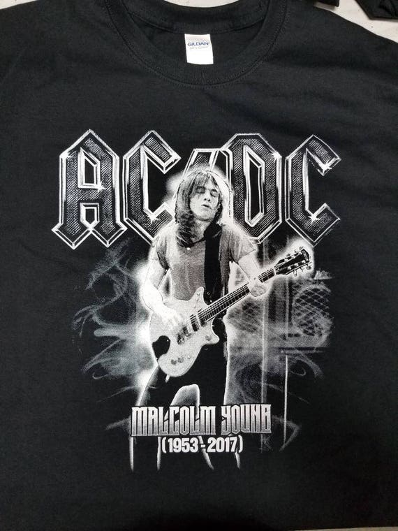 AC/DC Malcolm Young Tribute T-shirt clothing We Salute You | Etsy