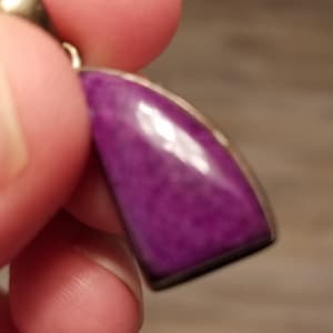 SUGILITE & MANGANESE Crystal Pendant - Genuine Natural Sugilite Gemstone, Kalahari Desert South Africa, Healing Crystal Jewelry