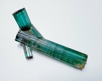 INDICOLITE Tourmaline Crystal  - Multi-Terminated Raw Tourmaline Gemstone - Top Grade Pendant - Birthstone, Healing Crystals and Stones