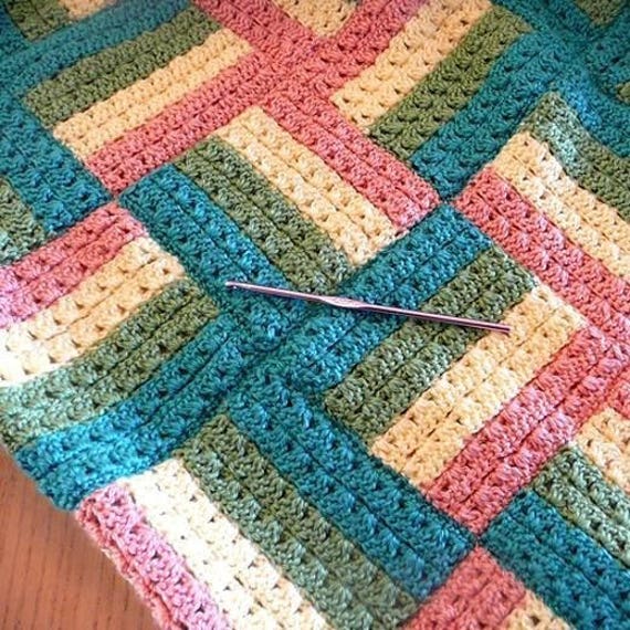 Square Blanket Blanket Granny Square Blanket Crochet Etsy
