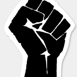 Black Lives Matter, Black Lives Matter Fist, Sticker, Stickers, Protest, No to Racism, Love