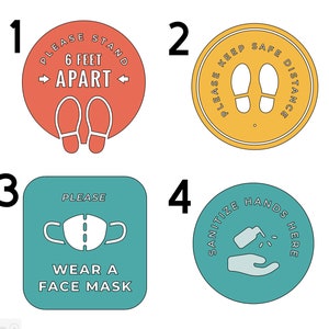 Distancing Decal, 6 Feet Apart, Mask, Wear a Mask, Decal, Decals, Distancing Sign, Distancing Floor Decal
