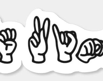 Sign Language, Sticker, Kind, Kindness Sticker, Kindness, Stickers, Kindness Stickers, School