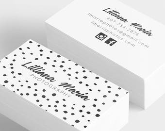 gold foil polka dot business card rose gold foil business etsy polka dot business cards