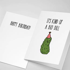 Funny Birthday Card Funny Greeting Card Birthday Card Pickle Card Pun ...