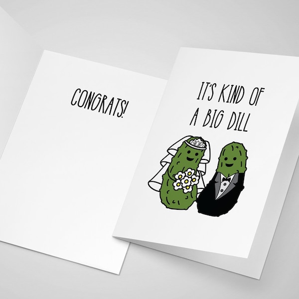 Funny Wedding Card | Wedding Congratulations Card | Pickle Wedding | Funny Engagement Card | Engagement Card